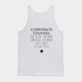 Corporate Counsel Gift Idea For Him Or Her, Thank You Present Tank Top